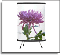 Colorful Purple Passion Flower Tri Pod Table Lamp